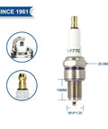 F7TC Spark Plug Replacement For NGK 3785 BP7ES, 14mm thread, 19mm length, 20.8mm hex, compatible with GX120-GX390 engines