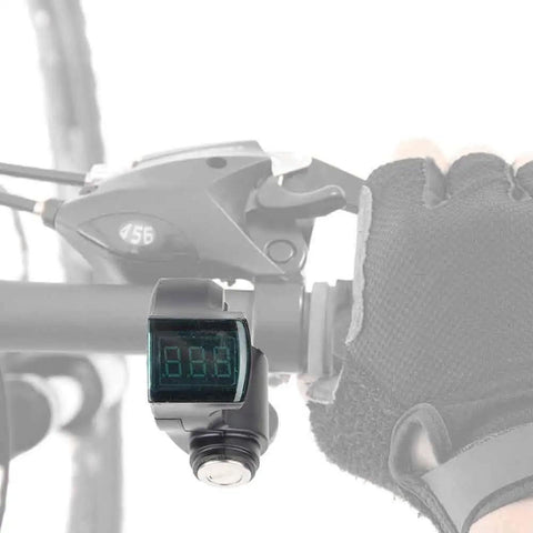 Portable Throttle Voltmeter For Electric Bikes And Scooters, Digital Voltage Display From 12V To 99V, mounted on handlebar