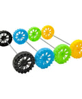 40 Pc Plastic Vehicle Wheels With 20 Pc Metal Axles For RC Cars Trucks Drones Robots Helicopters Diy Model Toys Building Accessories Mix Colors