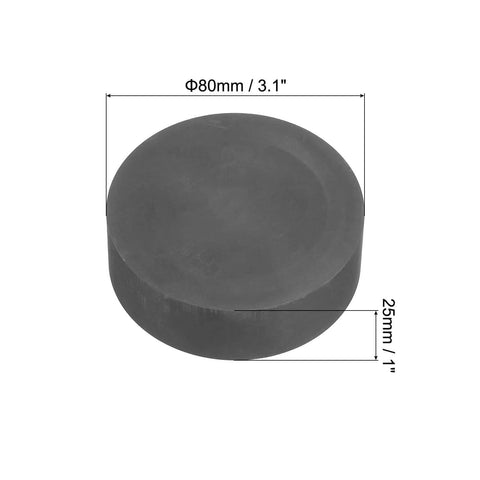 Top Notch High Purity Graphite Block Disk Ingot 80x25mm for melting, casting, electrolysis, graphite electrode plate, side view