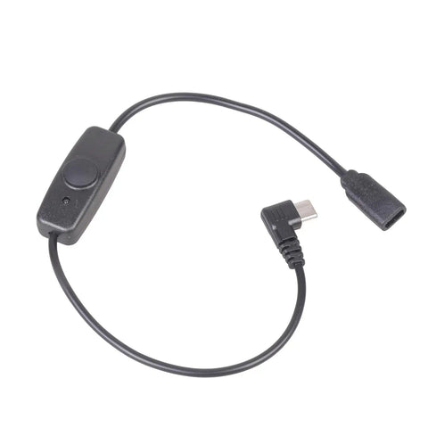 No Stress Type C Extension Cable With Right Angle Plug Fits Snug In Tight Corners For Marathon Gaming And Daily Grind Delivers Smooth 5V 2A Power Without Data Sync Hassle Proven Quality, 34cm cable.