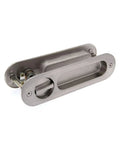 6.8 Inch Brushed Silver Privacy Pocket Door Lock Hardware With Invisible Recessed Handle Latch And Keys Sliding Door Mortise Lock For Left Or Right Doors Built To Last Zinc Alloy And Copper Core Anti Corrosion Dustproof