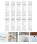 10 Pc Vertical Blind Repair Tabs Heavy Duty Metal Vane Savers Universal Fit on a white background ready for blind repairs.