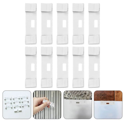 10 Pc Vertical Blind Repair Tabs Heavy Duty Metal Vane Savers Universal Fit on a white background ready for blind repairs.