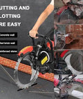 Rugged 16 Inch Concrete Ring Saw With Beefy 12000 Watt Motor Adjustable Wet Cutting Depth For Brick Stone Tile And Demolition Jobs Cuts Like Butter Comes With Premium Diamond Blades And Cooling Pump cutting through concrete and brick walls.