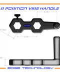 Diagram of Dual Position Quick Release Vise Handle, Heavy Duty Aluminum Speed Grip for 3/4 Hex Mill Machines dimensions.