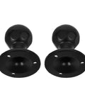 Two Pack Sliding Barn Door Handles Black Cast Iron Round Knobs With Vintage Distressed Texture And Ergonomic Grip For Shed Doors And Cabinets Pulls Heavy Duty Rustic Hardware