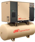 Heavy Duty Rotary Screw Air Compressor 15 HP 460 Volt 3 Phase with sound dampened enclosure and 55 CFM output.