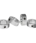 3/8 Inch Bore Solid Steel Shaft Collars Zinc Plated 4 Pack With 3/4 Inch Outer Diameter And 3/8 Inch Width Includes 1/4-20 Set Screws