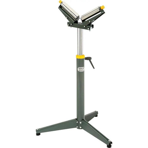 Beefy Tilting Roller Stand With Adjustable Height From 26 To 44 Inches Featuring Oil Free Ball Bearings For Slick Smooth Rolling And A Tough 150 Pound Rating That Supports Long Boards Like A Champ During Milling Or Build Work