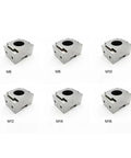 Heavy Duty Cnc Wedge Clamp Slick Precision Vice Block Knockout Performance Quick Release Side Mount Adjustable Fixture built tough for steel aluminum part fixturing, showing multiple sizes M6 to M16.