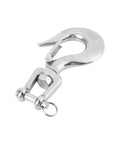 Rock Solid 304 Stainless Steel Swivel Lifting Hook Heavy Duty Up To 1000Kg with locking safety eye for rigging tasks.