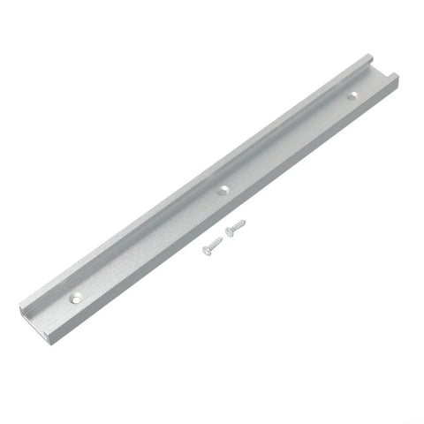 Heavy Duty 30mm T Track Aluminum Rail For Woodworking Jigs And Clamps Quick Acting T Screw Compatible Miter Bar shown in silver with screws
