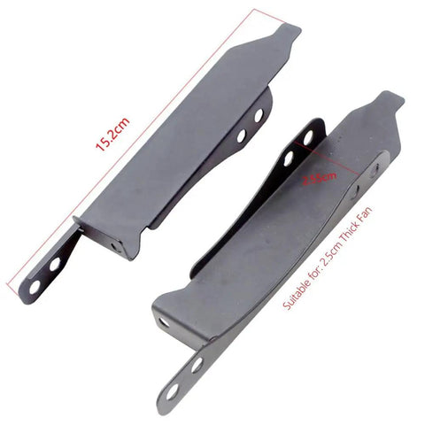 Dual Fan Mount Rack For Graphics Card Cooling DIY PCI Slot Bracket with 9cm and 12cm Radiator Holder, vented design.
