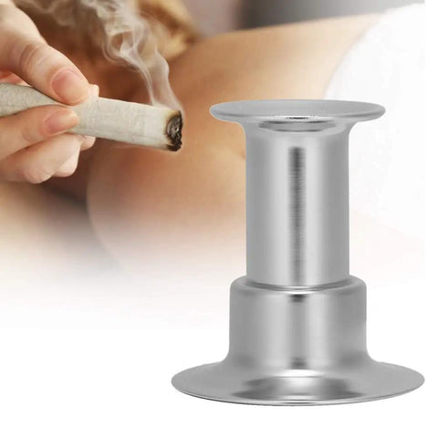 Super Chill Stainless Steel Moxa Stick Extinguisher With Integrated Ash Catcher Tray And Rock Solid Stable Base For Hassle Free Moxibustion Cleanup And Keep Your Wellness Space Pretty Darn Tidy