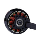 Close-up of 2814 Brushless Motor 880KV 1100KV for FPV Drone Racing, showcasing coil and mount design for quadcopters.