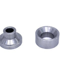 Two Piece Dimple Die Set For Sheet Metal Fabrication, 2.25 In And 2.75 In Dies, shown in silver metal with a plain white background.