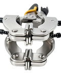 Close-up of Locking C Clamp Pipe And Tube Clamp With Four Non Slip Pads 11 Inch Heavy Duty Adjustable Welding Clamp for round tube 2 to 3.5 inch capacity