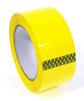 Straight Up Heavy Duty Yellow Packing Tape 2 Inch By 110 Yards Savage Grip strong adhesive carton sealer roll with a textured design.