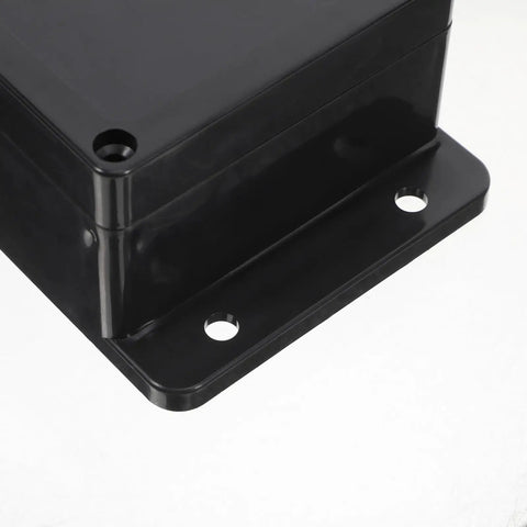 Detail of mounting ear on waterproof electrical junction box enclosure 115x90x55mm for indoor or outdoor electrical panel