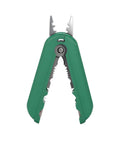 Compact Palm Sized Multifunctional Cable Stripper For Networking Cables with green handle and metal blades, ideal for Cat5 and Cat6.