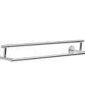 Trinsic 24-Inch Double Wall Mount Towel Bar In Polished Chrome Finish For Bathroom, zinc construction, side view