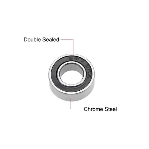 Deep Groove Ball Bearing 7mm Inner Diameter 14mm Outer Diameter 5mm Width Heavy Duty Double Sealed Chrome Steel Z2 Low Noise ABEC 1 P0