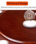Big Shot Wooden Lazy Susan Serving Tray Smooth Operator Turntable On Dining Table with thickened design surface and plates