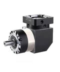 Badass 90 Degree Right Angle Planetary Gear Reducer With Hella Precise 50 To 1 Ratio For Nema 23 And Nema 34 Stepper Motors Plus 60 To 130 Mm Flange Servo Adapters Rock Solid Construction Delivers Smooth Power Flow, showcasing compact design with input shaft.