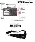 X6F receiver and RC Sling from 2.4GHz RC Car Transmitter And Receiver Set 4 Channel Remote for cars boats tanks
