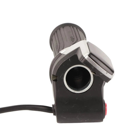 Get This Waterproof Lcd Throttle Grip With Bright Led For Electric Bikes Scooters And Cars Featuring Ergonomic Textured Grooves And Real-Time Power Display Plus Security Lock Status black ABS throttle grip with cable