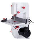 Premium Compact Desktop Saw Station That Is Gonna Crush It With Integrated Band Jigsaw And Scroll Modes For Smooth Cuts Through Wood Plastic And Thin Metals On Weekend DIY Projects - close-up of jigsaw mechanism with adjustable table.