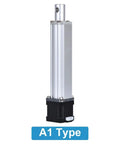 Beefy DC Stepper Motor Linear Actuator A1 Type with 200mm to 300mm stroke, silver color, for massage chairs and industrial use