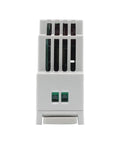 Heavy Duty Din Rail Power Supply 15 Watt 12 Volt Direct Current 1.25 Amp Output showing front view with ventilation slots.