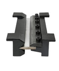 Front view of Heavy Duty 8 Inch Magnetic Vise Mount Metal Brake Bender for 14 Gauge Steel and One Eighth Inch Aluminum