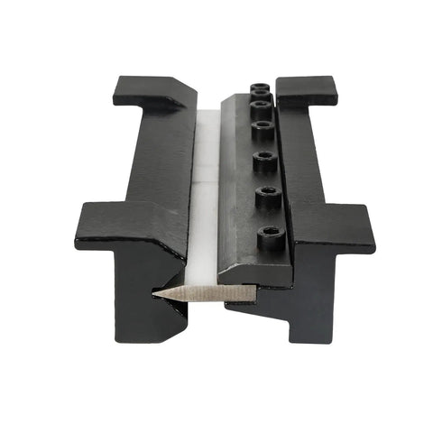 Front view of Heavy Duty 8 Inch Magnetic Vise Mount Metal Brake Bender for 14 Gauge Steel and One Eighth Inch Aluminum