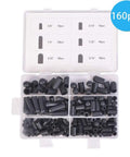 Ultimate 160-Piece Rubber Vacuum Cap Kit That Nails Every Carburetor And Intake Hose With Tough Seals For Your Garage Build Or Quick Fix Jobs black rubber vacuum caps in labeled 160pc storage case