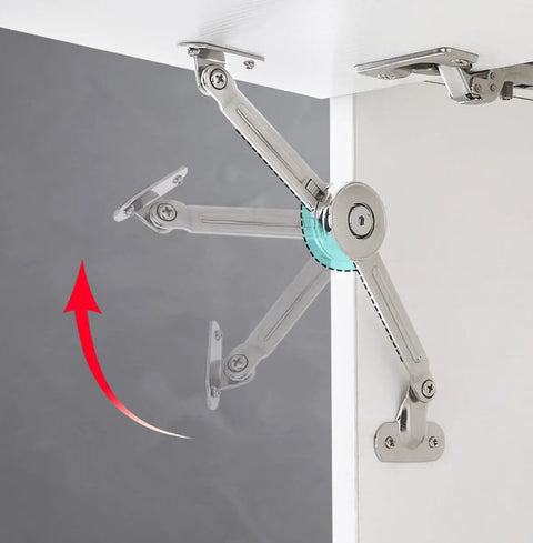 4 Pack Upgraded Cabinet Door Lift Stays for Soft Close Hinges DIY Friendly, supports up to 20Kg, mounted in cabinet