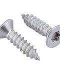 Number 6 X 3/4 Inch Flat Head Torx T15 Self Tapping Screws For Wood And Sheet Metal, 304 Stainless Steel, Pack Of 100.
