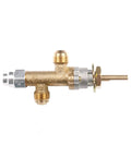 Low Pressure LPG Propane Gas Fireplace Fire Pit Safety Valve Kit With Thermocouple And Knob Switch Three Eighths Flare Inlet And Outlet