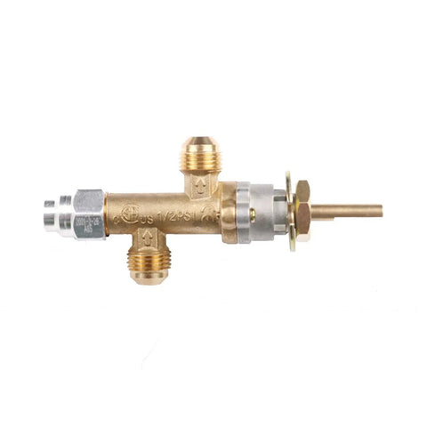Low Pressure LPG Propane Gas Fireplace Fire Pit Safety Valve Kit With Thermocouple And Knob Switch Three Eighths Flare Inlet And Outlet