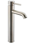 Tall Single-Lever Lavatory Faucet Brushed Nickel With Ceramic Disk Cartridge, no-fuss easy operation, modern design, cUPC certified