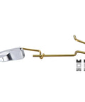 Left Hand Pressure Assist Toilet Lever With Linkage For Gerber Ultra Flush Tanks 99-571-KT Compatible Durable Brass Construction One Pack Replacement Handle For Smooth Flush And Long Lasting Performance brass left-hand lever with chrome handle and linkage