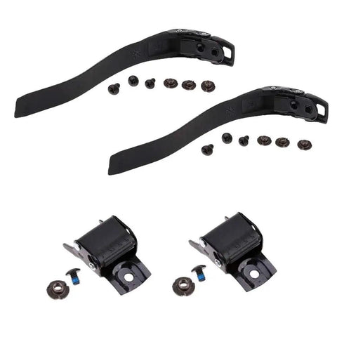 Replacement Roller Skate Strap Set, 2 Pack Inline Skate Buckles With Screws, Durable PVC Energy Straps and nuts displayed