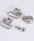 1 Inch Quick Detach Sling Swivels and Split Band Magazine Tube Adapter Kit for 0.645 to 0.660 Inch Tubes, Silver