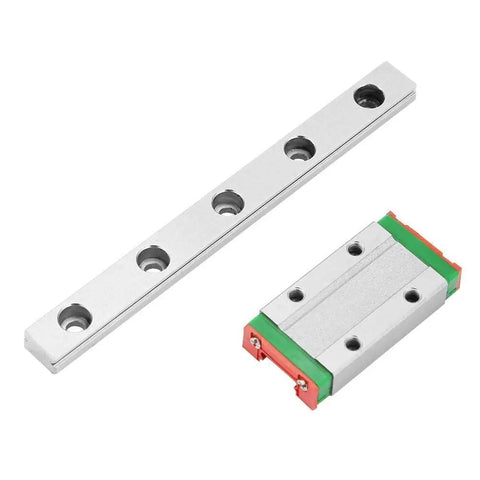 Compact Linear Guide Rail 100mm Length 9mm Width With Slide Block For 3D Printers And CNC Machines Ball Retainer Lubrication System