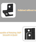 Solid Six Pack Bifold Cabinet Hinges In Sleek Black Iron Finish Heavy Non Mortise Door Hardware For Windows And Cupboards detail showing rust-free polished finish and 360° rotation capability.