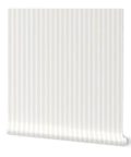 Traditional Classic Leather Texture Vinyl Wallpaper Durable Type Two Commercial Wallcovering, 2x27 ft, beige with vertical stripes.