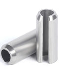 Close-up of Beefy Stainless Steel Spring Dowel Pin Set 304 Grade Split Roll Pins, showcasing split design for secure fastening