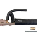 900 A 316 Electrode Holder High Tong Type for One Zero Cable 5 mm Cap Brass Construction 9.25 Inch Length, side view